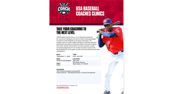 Yale / USA Baseball Coaching Clinic